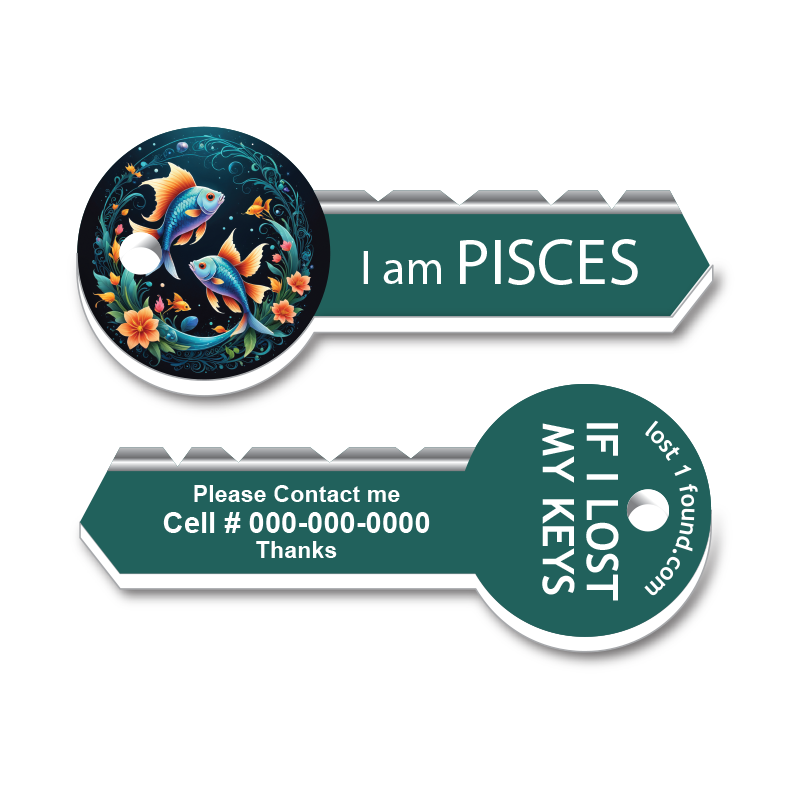 Premium Zodiac Sign Key - Pisces